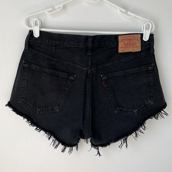 Levis Vintage Cheeky Black Jean Shorts 